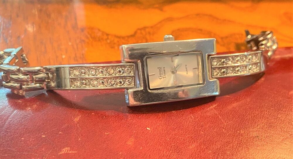 Women's Good Times Watch, Silver Tone with Rhinestones
